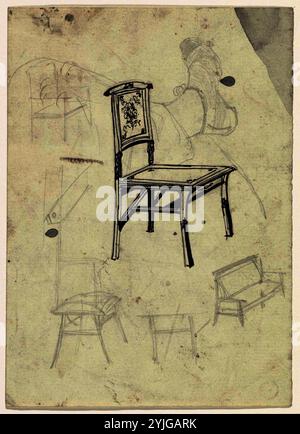 Conception d'un président. Rapporteur pour avis : Carel Adolph Lion Cachet. Dating : 1874 - 1945. Dimensions : H 196 mm × W 140 mm. Musée : Rijksmuseum, Amsterdam. Banque D'Images