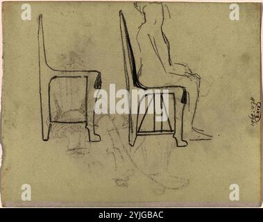 Deux dessins d'un président. Rapporteur pour avis : Carel Adolph Lion Cachet. Dating : 1874 - 1945. Dimensions : H 256 mm × W 205 mm. Musée : Rijksmuseum, Amsterdam. Banque D'Images