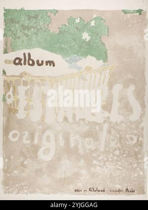 Projet pour une couverture d'un Portfolio imprimé. Edouard Jean Vuillard ; français, 1868-1940. Date : 1899. Dimensions : 614 × 457 mm (image) ; 645 × 474 mm (feuille). Lithographie couleur sur papier de porcelaine gris-ivoire. Origine : France. Musée : Chicago Art Institute, FLORENCIA, États-Unis. Banque D'Images