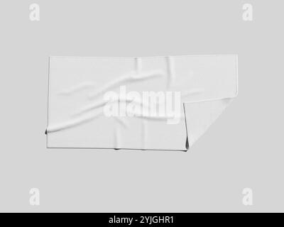 Rendu 3D de maquette de serviette vierge Banque D'Images