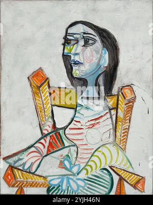 Portrait de femme. Musée : Musée national d'art moderne, Centre Georges Pompidou, Paris. Auteur : PABLO PICASSO. Banque D'Images
