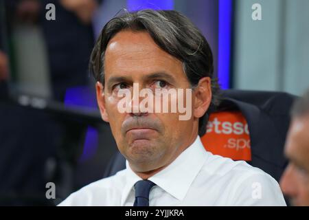 Milan, Italie. 24 août 2024. Simone Inzaghi (FC Inter) ; lors du match de football Serie A entre l'Inter et Lecce au stade San Siro de Milan, Italie du Nord - samedi 24 août 2024. Sport - Soccer . (Photo de Spada/Lapresse) crédit : LaPresse/Alamy Live News Banque D'Images