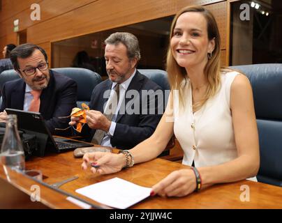 Madrid, le 24 octobre 2024. Session plénière ordinaire de l'Assemblée de Madrid. Sur l'image, Isabel Pérez, porte-parole de VOX à l'Assemblée de Madrid. Photo : Jaime García. ARCHDC. Crédit : album / Archivo ABC / Jaime García,Jaime García Banque D'Images