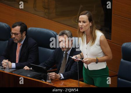 Madrid, le 24 octobre 2024. Session plénière ordinaire de l'Assemblée de Madrid. Sur l'image, Isabel Pérez, porte-parole de VOX à l'Assemblée de Madrid. Photo : Jaime García. ARCHDC. Crédit : album / Archivo ABC / Jaime García,Jaime García Banque D'Images