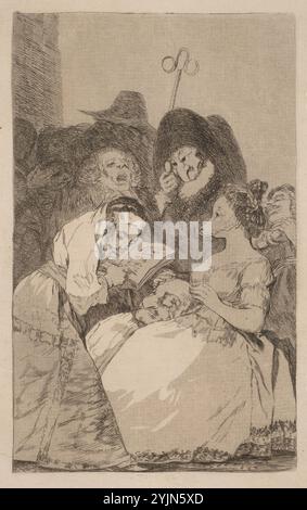 Francisco Goya, Espagnol, 1746 - 1828, la filiacion (la filiation), en 1799 ou avant, Los Caprichos (planche 57), gravure et aquatinte sur papier versé [épreuve avant lettres], planche : 21,6 × 15,2 cm (8 1, 2 × 6 in.), feuille : 26,4 × 20 cm (10 3, 8 × 7 7, 8 in.), Harris 1964, no. 92, État I(2) (épreuve de fonctionnement Banque D'Images