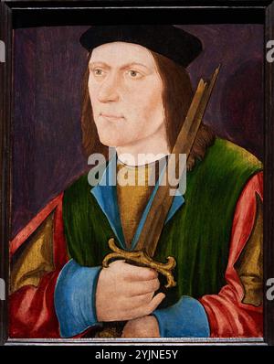 Roi Richard III avec une épée brisée, vers 1540, artiste inconnu, National Portrait Gallery, Londres, ROYAUME-UNI. Banque D'Images