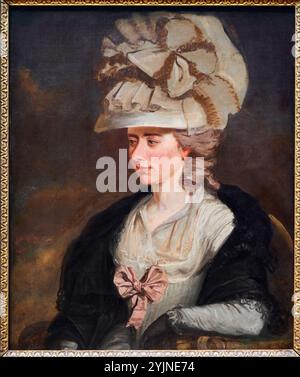 Fanny Burney, 1752-1840, vers 1785. Par Edward Francisco Burney, National Portrait Gallery, Londres, Royaume-Uni. Banque D'Images