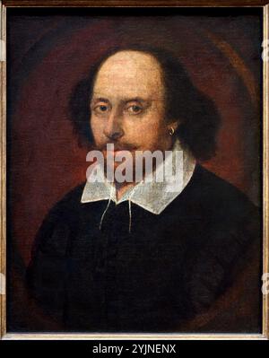 William Shakespeare, 1564-1616, vers 1600-1610, associé à John Taylor, National Portrait Gallery, Londres, Royaume-Uni. Banque D'Images