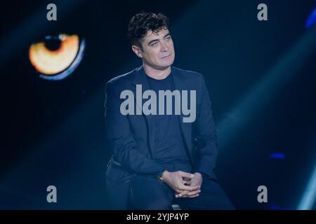 Riccardo Scamarcio assiste au premier épisode de l'émission de télévision Rai 'Belve 2024' aux studios Fabrizio Frizzi. (Photo Mario Cartelli / SOPA images/SIPA USA) Banque D'Images