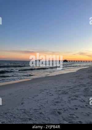 30A/Santa Rosa Beach coucher de soleil Banque D'Images