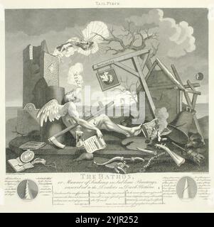 Cuisinier, Thomas, inventeur : William Hogarth, Tail Piece, le Bathos, 1808, gravure sur cuivre, graphiques, largeur de plaque 36,5 cm, hauteur de plaque 34 cm, largeur de feuille 49 cm, hauteur de feuille 39,5 cm, largeur d'image 32 cm, hauteur d'image 26 cm Banque D'Images