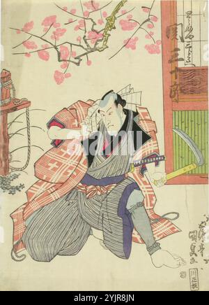 Kunisada, travail, acteur Seki Sanjuro II dans la pièce Zensei kogane no hana (fleur dorée incomparablement belle), 1830, impression sur bois couleur, graphismes Banque D'Images