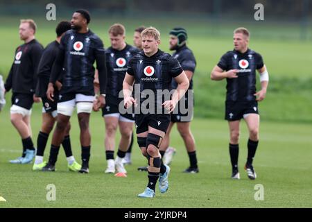 Cardiff, Royaume-Uni. 15 novembre 2024. JAC Morgan du pays de Galles lors de l'entraînement de l'équipe de rugby du pays de Galles, Hensol, Vale of Glamorgan le vendredi 15 novembre 2024. L'équipe s'entraîne avant le prochain match international d'automne contre l'Australie. photo par Andrew Orchard/Alamy Live News Banque D'Images