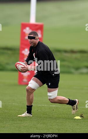 Cardiff, Royaume-Uni. 15 novembre 2024. Will Rowlands du pays de Galles lors de l'entraînement de l'équipe de rugby du pays de Galles, Hensol, Vale of Glamorgan le vendredi 15 novembre 2024. L'équipe s'entraîne avant le prochain match international d'automne contre l'Australie. photo par Andrew Orchard/Alamy Live News Banque D'Images