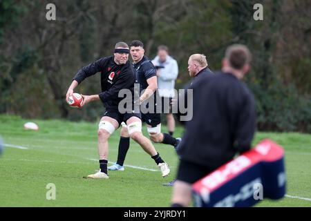 Cardiff, Royaume-Uni. 15 novembre 2024. Will Rowlands du pays de Galles lors de l'entraînement de l'équipe de rugby du pays de Galles, Hensol, Vale of Glamorgan le vendredi 15 novembre 2024. L'équipe s'entraîne avant le prochain match international d'automne contre l'Australie. photo par Andrew Orchard/Alamy Live News Banque D'Images