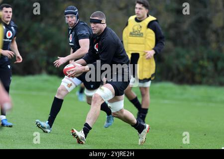 Cardiff, Royaume-Uni. 15 novembre 2024. Will Rowlands du pays de Galles lors de l'entraînement de l'équipe de rugby du pays de Galles, Hensol, Vale of Glamorgan le vendredi 15 novembre 2024. L'équipe s'entraîne avant le prochain match international d'automne contre l'Australie. photo par Andrew Orchard/Alamy Live News Banque D'Images