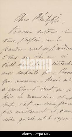 Lettre à Philip Zilcken, écrivain : Jeanne Boels de Buck, 7 janvier 1911, encre papier, écriture, stylo, Philip Zilcken Banque D'Images