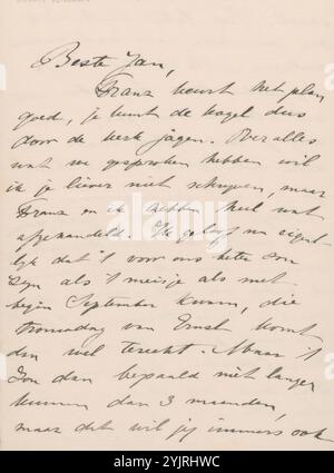 Lettre à Jan Veth, datée du 19 juin 95 dans Later Hand., écrivain : Wally Moes, 1874 - 1918, encre papier, écriture, Pen, Jan Veth Banque D'Images