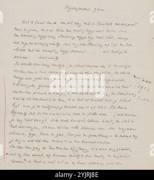 Lettre à Ina van Eibergen Santhagens-Waller, lettre, datée de l'automne 1912 dans la main ultérieure., écrivain : Richard Nicolaüs Roland Holst, CA. 1878 - 1938, encre pour papier, écriture, stylo, passions, émotions, affections, Ina van Eibergen Santhagens-Waller Banque D'Images