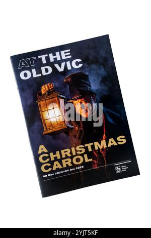 Programme de théâtre pour John Simm en 2024 production d'Un chant de Noël de Charles Dickens au Old Vic. Banque D'Images