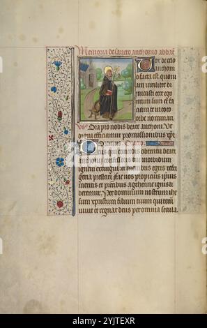 Saint Antoine ; Arenberg Hours, début des années 1460 Banque D'Images