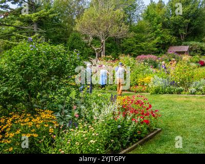 Automne dans le jardin de Thuya un jardin herbacé semi-formel sur Mount Desert Island dans le nord-est de Harbor Maine USA Banque D'Images
