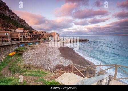 Port de Valldemossa, également connu sous le nom de Sa Marina, Valldemossa, Majorque, Iles Baléares, Espagne, Europe Banque D'Images