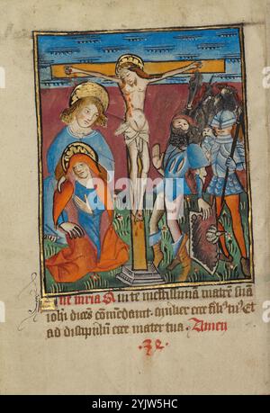 La Vierge avant la Croix ; illustré Vita Christi, avec suppléments de dévotion, vers 1480-1490. Banque D'Images