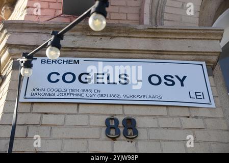 Maisons Art nouveau à Cogels-Osylei, Anvers, Belgique Banque D'Images