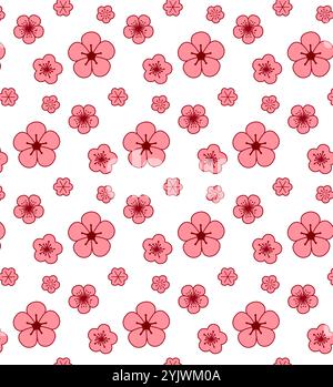 Joli motif floral dans la petite fleur rose. « Impression Ditsy ». Texture graphique vectorielle transparente. Modèle élégant pour impressions de mode. Impression avec très Illustration de Vecteur