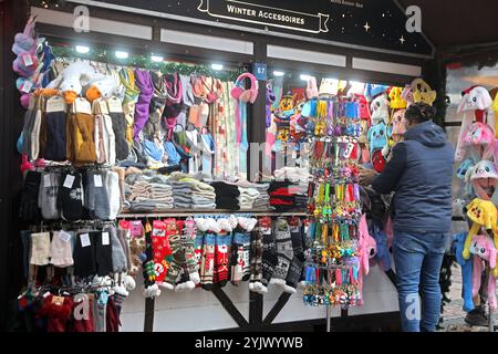 Weihnachtsmarkt im Herzen des Ruhrgebiets Der internationale Weihnachtsmarkt in Essen mit seinen leuchtenden Hütten. Essen Nordrhein-Westfalen Deutschland Ruhrgebiet *** marché de Noël au coeur de la Ruhr le marché international de Noël à Essen avec ses cabanes illuminées Essen Rhénanie du Nord-Westphalie Allemagne Ruhr Banque D'Images