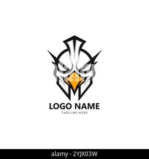 Vecteur de conception de logo Spartan Hawks Illustration de Vecteur