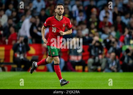 Porto, Portugal. 15 novembre 2024. Bernardo Silva du Portugal lors du match UEFA Nations League, League A, Group A1 entre le Portugal et la Pologne à Estádio do Dragão à Porto, Portugal, le 15 novembre 2024 (photo par Andrew Surma/ Credit : Sipa USA/Alamy Live News Banque D'Images