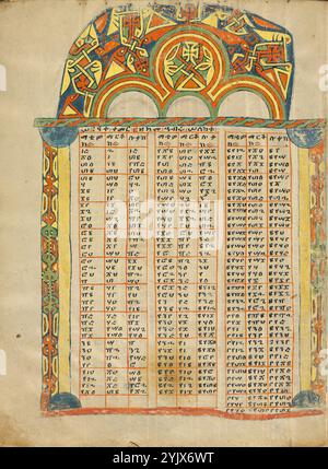 Canon table page ; Gospel Book, vers 1504-1505. Banque D'Images