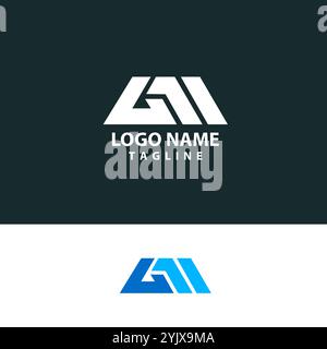 Vecteur de conception de logo lettre AM Illustration de Vecteur