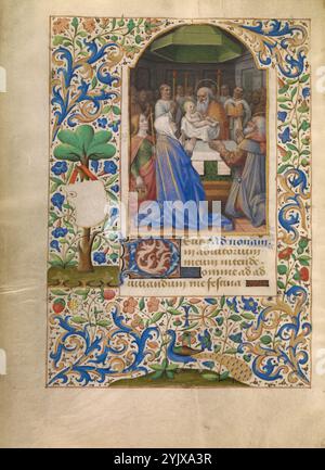 La présentation dans le Temple ; Katherine Hours, vers 1480-1485. Banque D'Images