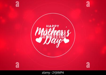joyeux fête des mères rouge bokeh style papier peint design Illustration de Vecteur