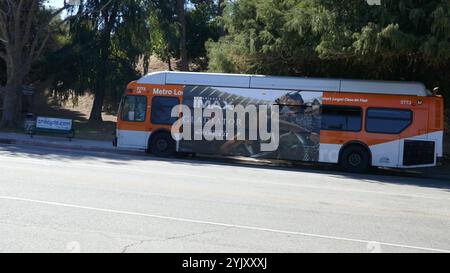 Los Angeles, Californie, USA 13 novembre 2024 bus Gladiator II avec Paul Mescal et Pedro Pascal le 13 novembre 2024 à Los Angeles, Californie, USA. Photo de Barry King/Alamy Stock photo Banque D'Images