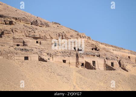 anciennes tombes égyptiennes de nobles Banque D'Images