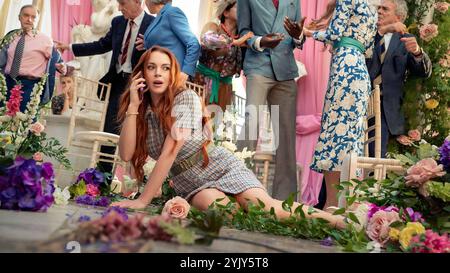 LINDSAY LOHAN dans IRISH WISH (2024), réalisé par JANEEN DAMIAN. Crédit : Motion Picture Corporation of America / album Banque D'Images