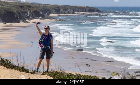 Célèbre hikingtrail Rota Vicentina le long de la côte ouest du Portugal Banque D'Images