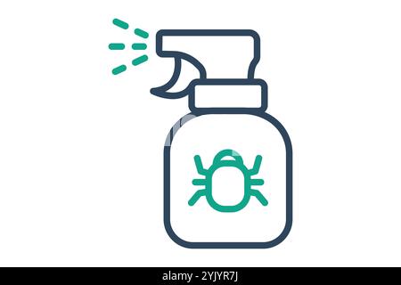 Icône pesticide. style d'icône de ligne. icône liée au jardinage. illustration vectorielle d'éléments d'outils de jardinage Illustration de Vecteur