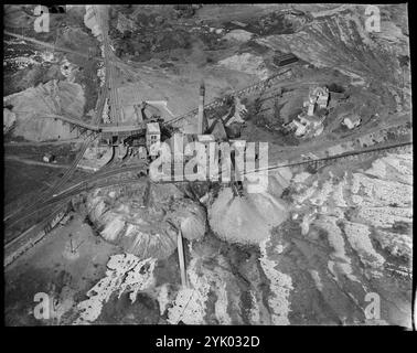 La nouvelle fosse Annie Lowther et ses environs à Hodbarrow Iron Ore Mines, Millom, Cumbria, c1930. Banque D'Images
