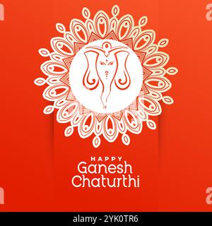 Ganesh Chaturthi creative content accueil festival historique Illustration de Vecteur