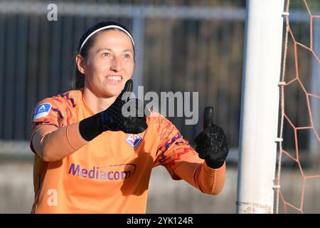 Cercola, Italie, 16 novembre 2024 Cecilie gestes pendant le Soccer - Italien Serie A Women entre Napoli Femminile vs ACF Fiorentina :Agostino Gemito/ Alamy Live News Banque D'Images