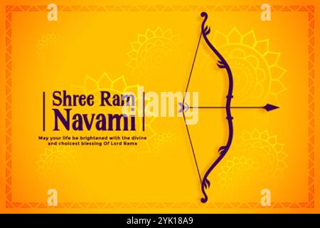 joyeux festival ram navami souhaite carte de fond Illustration de Vecteur