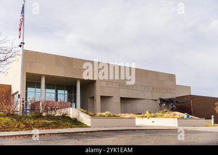 BOZEMAN, MT - 12 NOVEMBRE 2024 - vue du Musée des Rocheuses, connu pour sa collection paléontologique de dinosaures. Banque D'Images