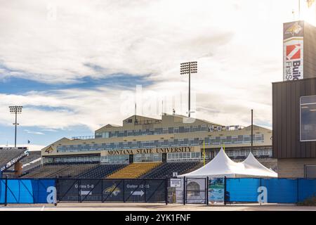 BOZEMAN, MT -12 NOVEMBRE 2024- vue du stade Bobcat sur le campus de l'Université d'État du Montana à Bozeman, domicile des Bobcats. MSU est un public Banque D'Images
