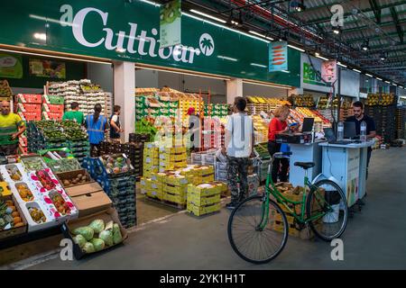 Section fruits et légumes, dans Mercabarna. Les marchés centraux de Barcelone. Barcelone. Espagne Banque D'Images