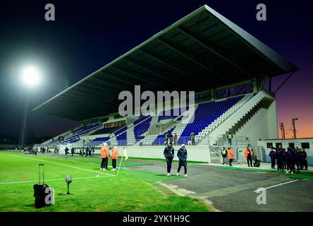 Podgorica, Monténégro. 16 novembre 2024. PODGORICA, MONTÉNÉGRO - 16 NOVEMBRE : stade Niksic City avant le match du Groupe B4 de la Ligue des Nations 2024/25 de la Ligue B entre le Monténégro et l'Islande au stade Niksic City le 16 novembre 2024 à Niksic, Monténégro. Photo : Stefan Ivanovic/PIXSELL crédit : Pixsell/Alamy Live News Banque D'Images